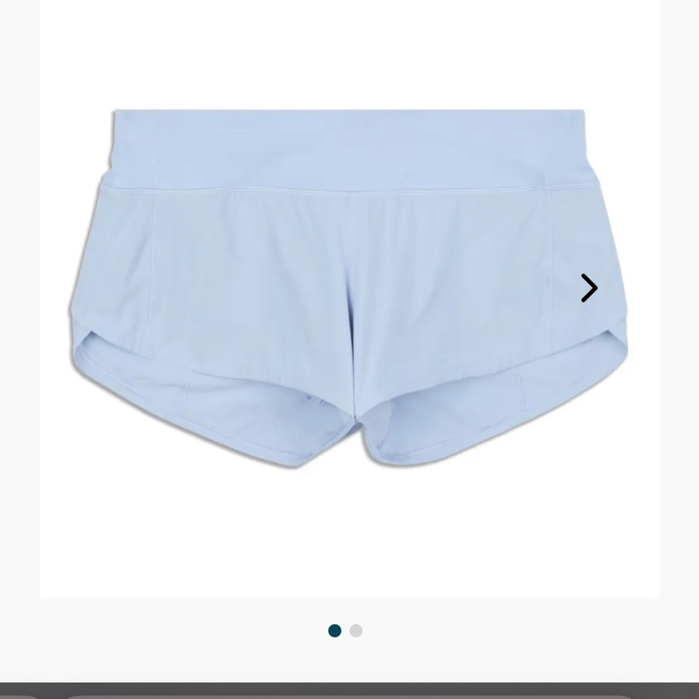 Speed up shorts in Blue Linen. Mid rise size 14 4 inch.